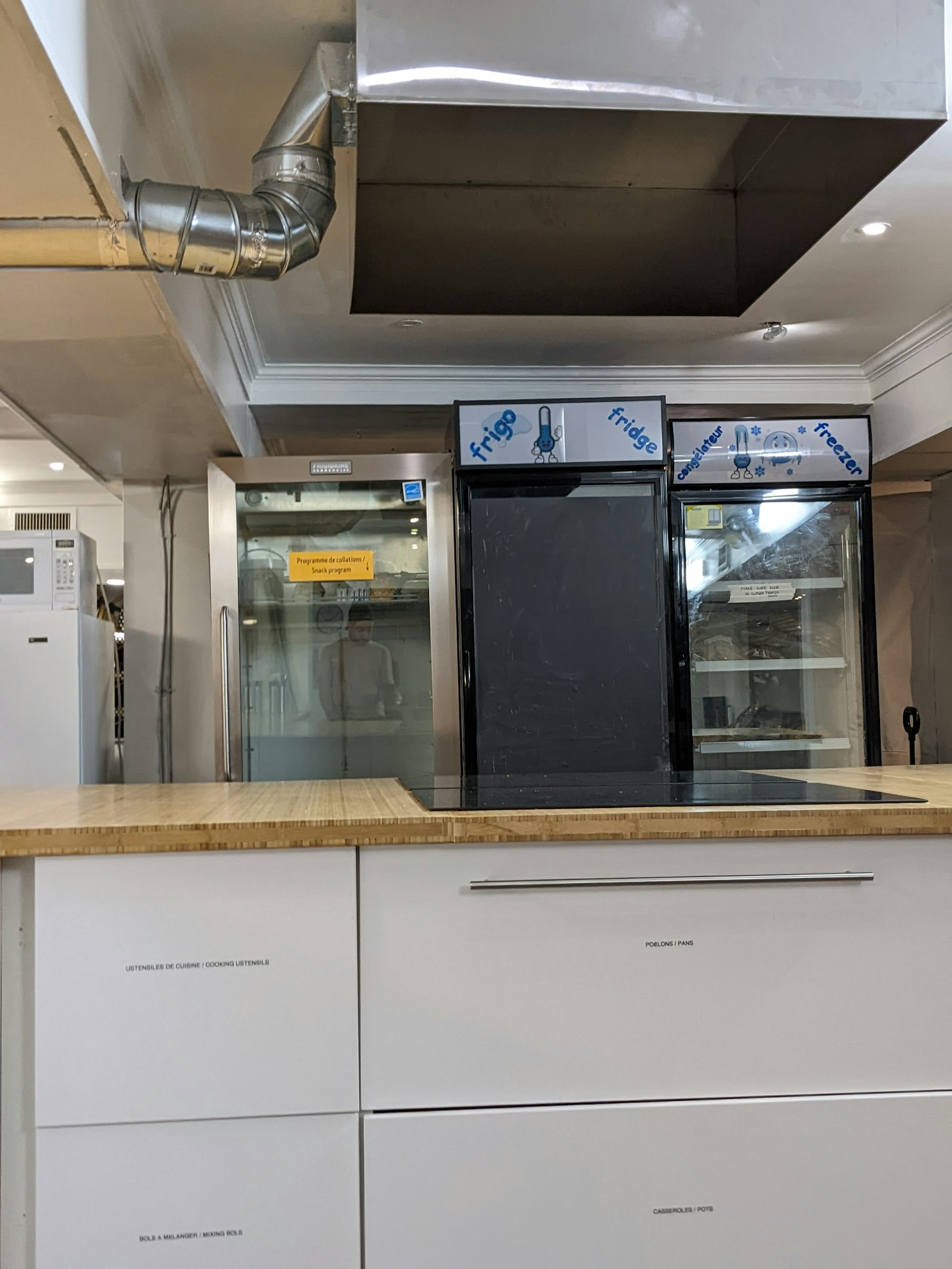 Commercial refrigeration in a professional kitchen